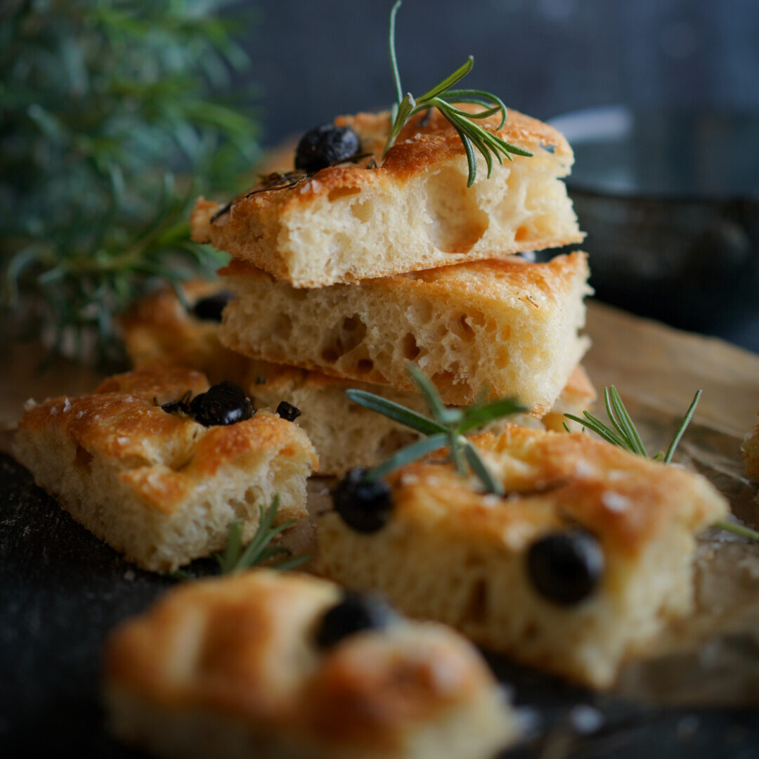 Focaccia ja seenepirukas